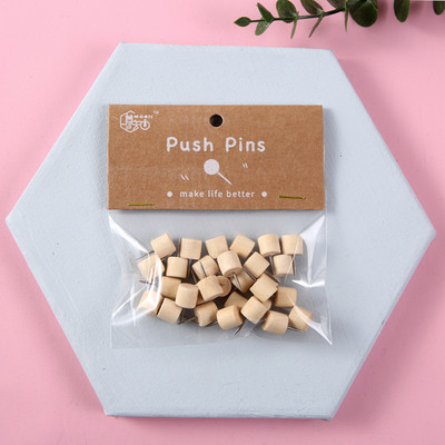 30 kom/pakiranje Uredski i školski pribor Drvene okrugle pribadače za crtanje Slatke ukrasne pribadače za kartu svijeta