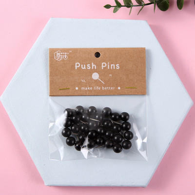 30 kom/pakiranje Uredski i školski pribor Drvene okrugle pribadače za crtanje Slatke ukrasne pribadače za kartu svijeta