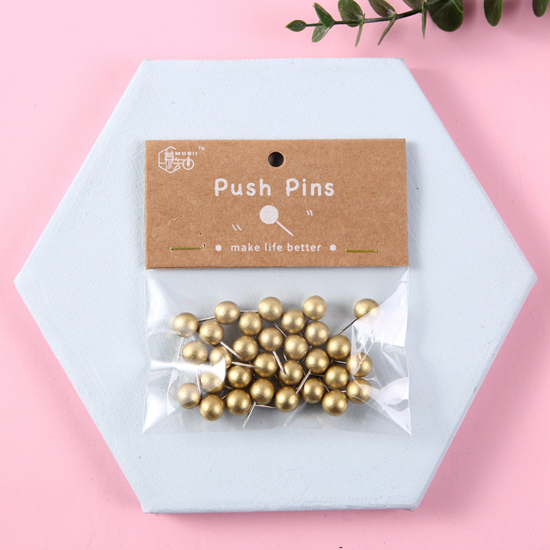 30 kom/pakiranje Uredski i školski pribor Drvene okrugle pribadače za crtanje Slatke ukrasne pribadače za kartu svijeta