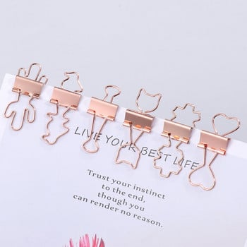 10 τμχ Αρχείο Mini Book Cat Heart Cactus Clips Metal Binder Clips Αναλώσιμα γραφείου