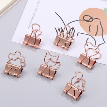 10 τμχ Αρχείο Mini Book Cat Heart Cactus Clips Metal Binder Clips Αναλώσιμα γραφείου