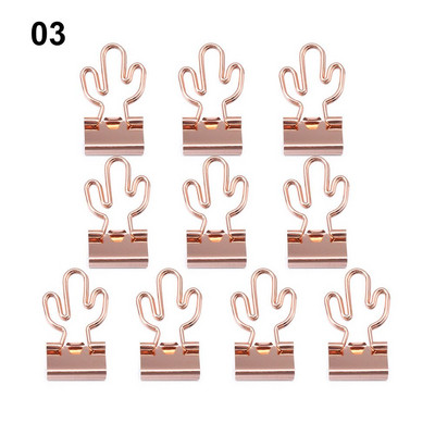 10 buc File Mini Book Cat Heart Cactus Paper Clips Metal Binder Clips Rechizite de birou