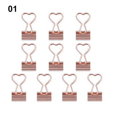 10 buc File Mini Book Cat Heart Cactus Paper Clips Metal Binder Clips Rechizite de birou
