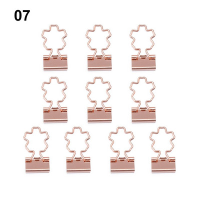 10 buc File Mini Book Cat Heart Cactus Paper Clips Metal Binder Clips Rechizite de birou