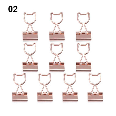 10 buc File Mini Book Cat Heart Cactus Paper Clips Metal Binder Clips Rechizite de birou