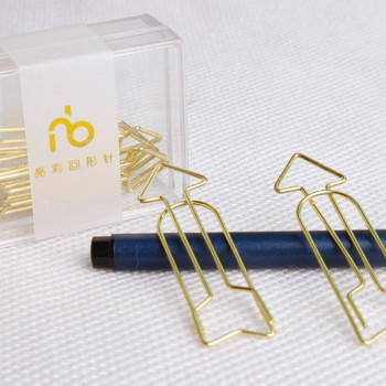12 τεμ/συσκευασία Creative Arrow Planner Clip Αξεσουάρ γραφείου Μίνι συνδετήρες χρυσού χρώματος Κλιπ χαρτικής προμήθειες για μικρές επιχειρήσεις