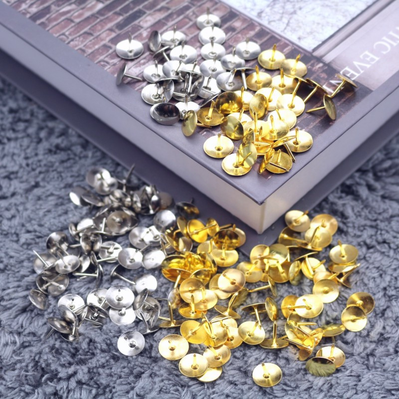 100 komada pribadača u boji Ukrasne višenamjenske pribadače s ravnom glavom Pribadače za zidnu dekoraciju Pribadače za fotografije Ured za školu