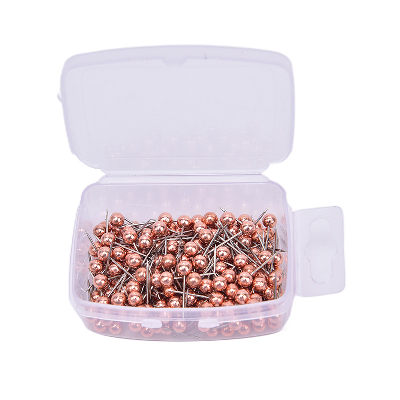 200 kom/lot Metalne pribadače s kuglastom glavom Ukrasne pribadače za palčeve Čelične šiljke Oglasna ploča Uredski školski pribor