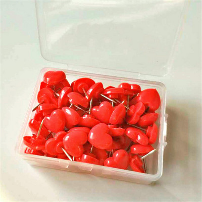 Ace de împingere Inimă Chinătoare de plută Ace de tablă Desen Fotografii de perete Hărți Papetarie decorativă Rechizite școlare de birou 50/100 buc