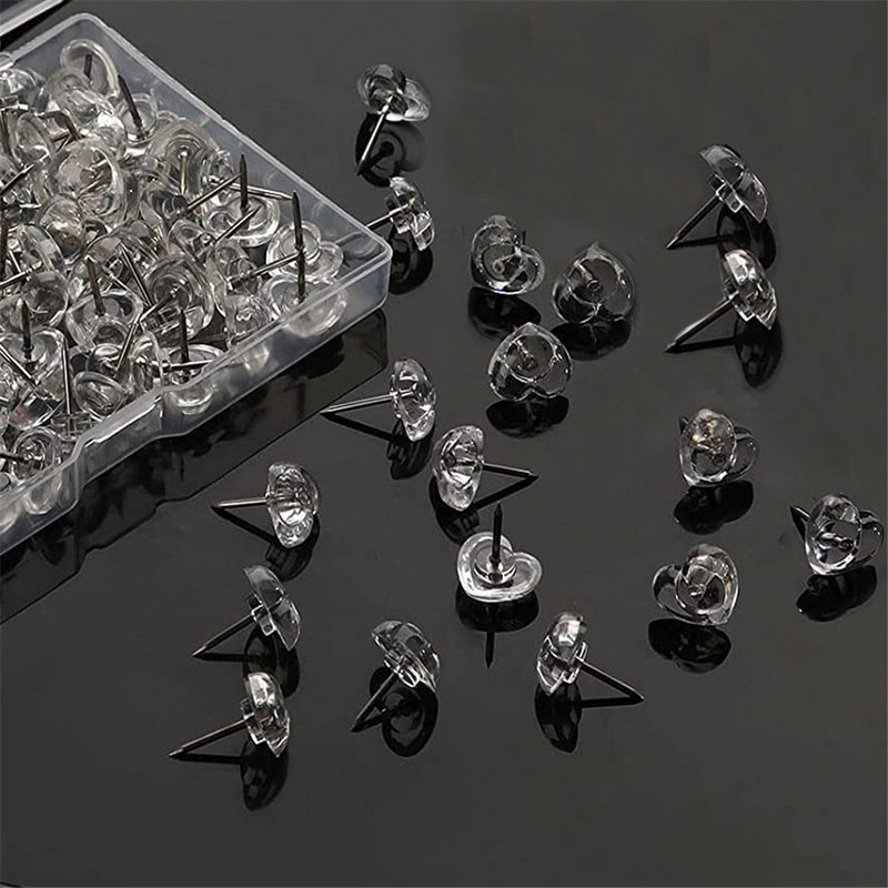 Ace de împingere Inimă Chinătoare de plută Ace de tablă Desen Fotografii de perete Hărți Papetarie decorativă Rechizite școlare de birou 50/100 buc