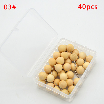 8/20/30/40 kom Markeri za karte Drveni zidni klinovi za fotografije Plutene igle za ploče Ubodna igla Alat za slikanje Uredski školski pribor