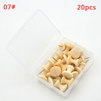 8/20/30/40 kom Markeri za karte Drveni zidni klinovi za fotografije Plutene igle za ploče Ubodna igla Alat za slikanje Uredski školski pribor