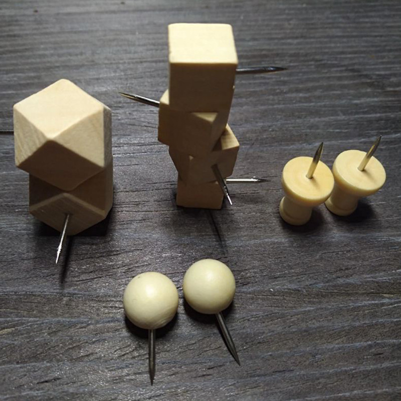 8/20/30/40 kom Markeri za karte Drveni zidni klinovi za fotografije Plutene igle za ploče Ubodna igla Alat za slikanje Uredski školski pribor