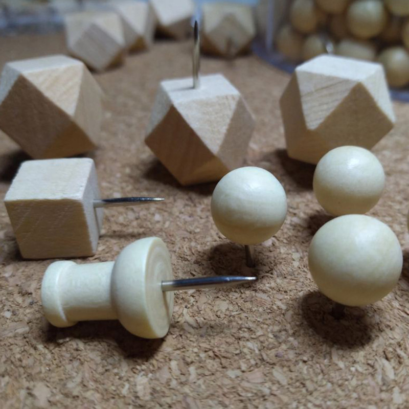 8/20/30/40 kom Markeri za karte Drveni zidni klinovi za fotografije Plutene igle za ploče Ubodna igla Alat za slikanje Uredski školski pribor