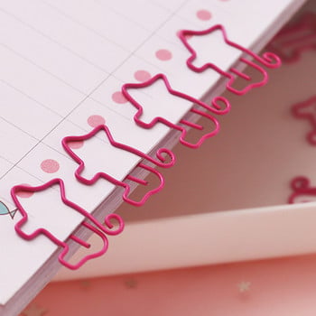 10Pc Mini Pink Pig Paper Clips Cute Animal Metal Paperclips Decorative Planner Bookmark for Book Stationery Σχολική προμήθεια γραφείου