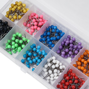 500 PCS/Set Muiticolor Pushpin Thumbtack Pins Декоративен инструмент „Направи си сам“ за училище, домашен офис, стенни карти, снимки, табло за обяви 2021