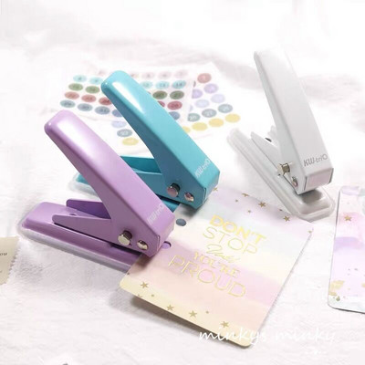 MINKYS Kawaii Binder Hole Punch For Journal Paper Ring Направи си сам нож за хартия Craft Machine Офис Училищни канцеларски материали