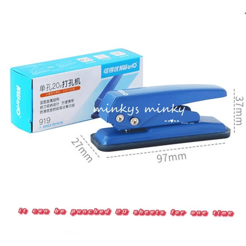 MINKYS Kawaii bušilica za vezivo za papirni prsten za časopise DIY rezač papira Craft Machine Uredski školski pribor