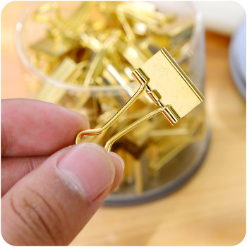 Едноцветни златни метални щипки за подвързване Бележки Писма кламери Офис консумативи