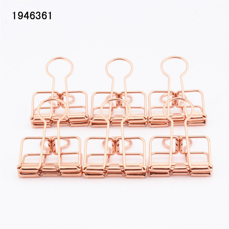 Visokokvalitetne 8 kom / 6 kom ružičasto zlatne izdubljene kopče za vezivo za uredske škole ukrasne metalne kopče ružičastog zlata