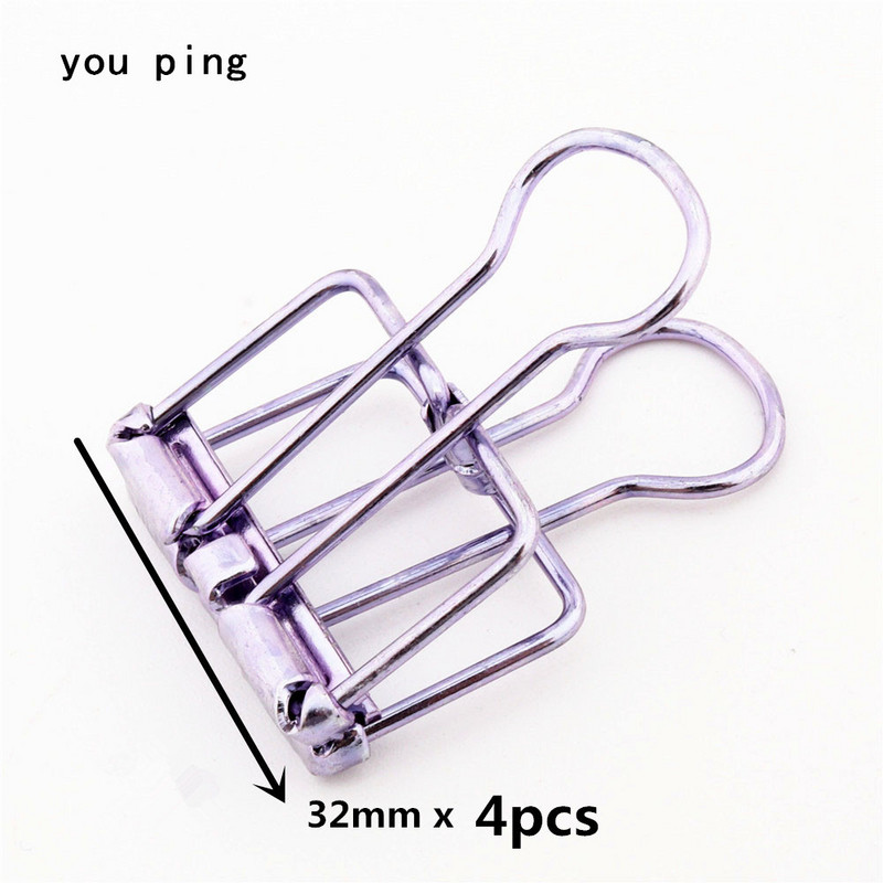 De înaltă calitate 93 Violet 48mm 32mm 19mm Clip de liant pentru cleme decorative Rechizite de birou pentru studenți agrafe de papetărie