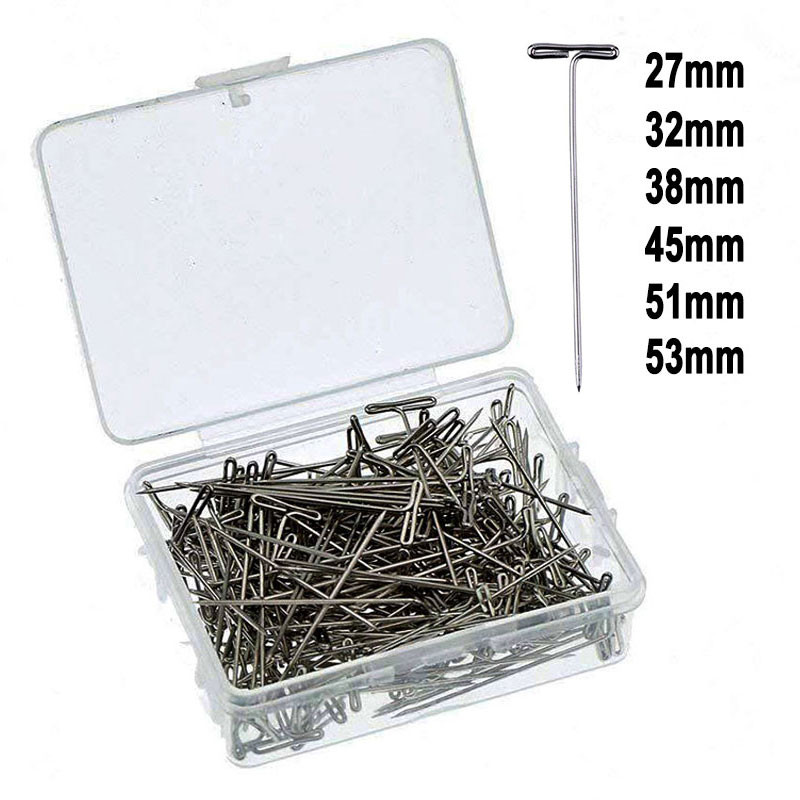 Set od 100 komada pribadača s kutijom T27 T32 T38 T45 T51 T53 Karte Foto-papir Tkanina T Oblik igle igle pribadača