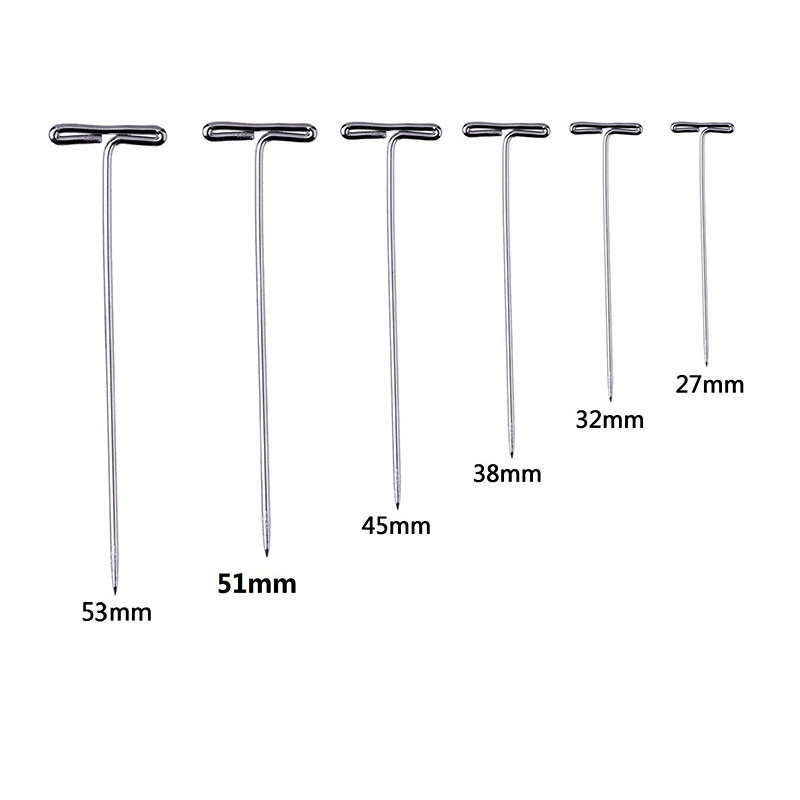 Set od 100 komada pribadača s kutijom T27 T32 T38 T45 T51 T53 Karte Foto-papir Tkanina T Oblik igle igle pribadača