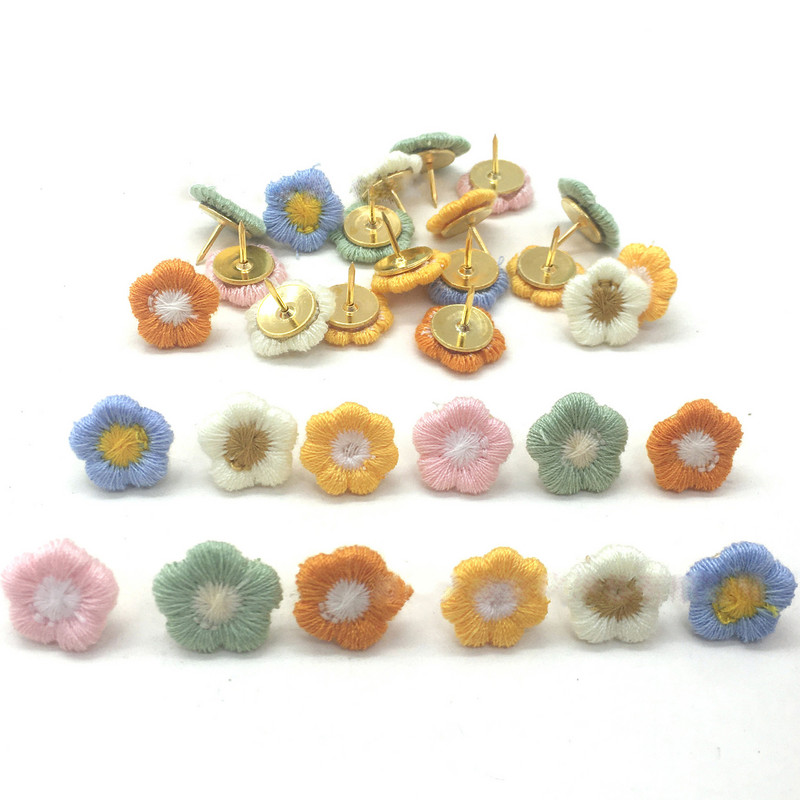 30 komada Pribadače u obliku cvijeta Uredska škola Pribadače Pribadače za ploče Karte Fotografije Papirni zidni držač Pribadače Pribor za pisanje