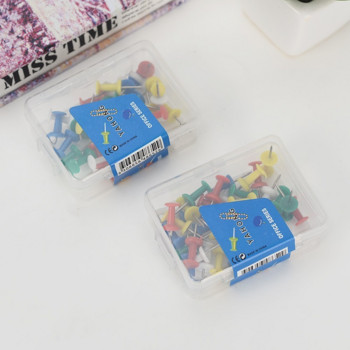 80Pcs Ποικιλία Κατασκευής Thumb Tacks Πολύχρωμες πλαστικές καρφίτσες Push Pins Πίνακας φελλού Σχολικά είδη γραφείου