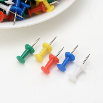 80Pcs Ποικιλία Κατασκευής Thumb Tacks Πολύχρωμες πλαστικές καρφίτσες Push Pins Πίνακας φελλού Σχολικά είδη γραφείου