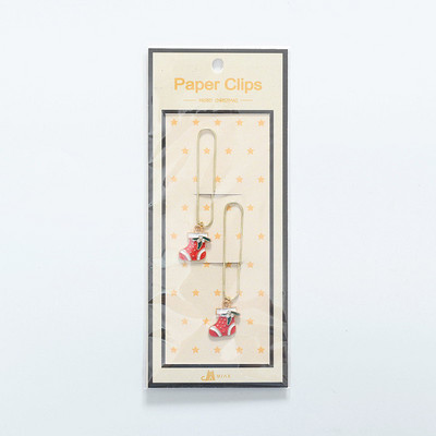 1 set Kreativna zlatna spajalica za papir Djed Mraz Oznaka Elk Zvono Alloy Spajalica Crtić Božićno drvce Set Studentski pribor