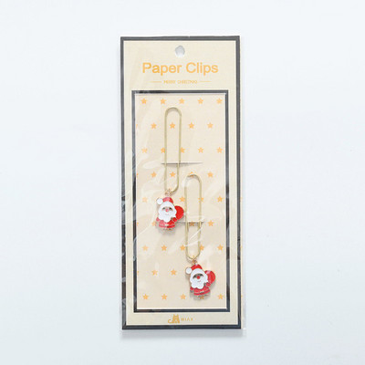 1 set Kreativna zlatna spajalica za papir Djed Mraz Oznaka Elk Zvono Alloy Spajalica Crtić Božićno drvce Set Studentski pribor