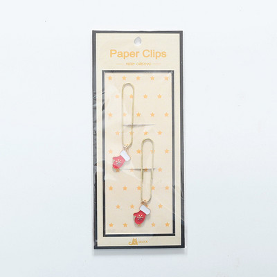 1 set Kreativna zlatna spajalica za papir Djed Mraz Oznaka Elk Zvono Alloy Spajalica Crtić Božićno drvce Set Studentski pribor