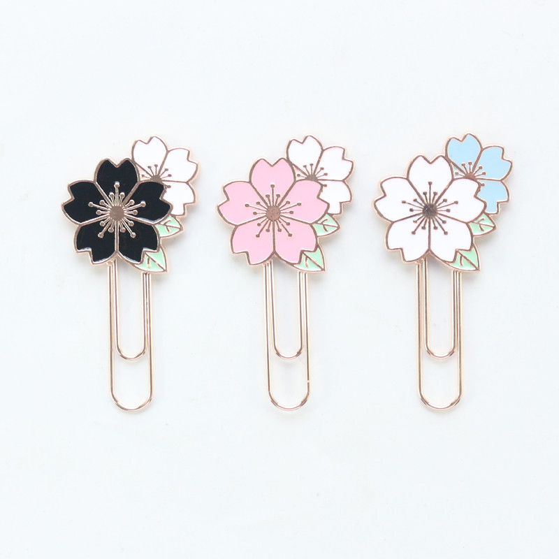 Domikee drăguț creative metal floare birou școală agrafe decorative pentru hârtie kawaii student marcaj pentru cărți materiale de papetărie