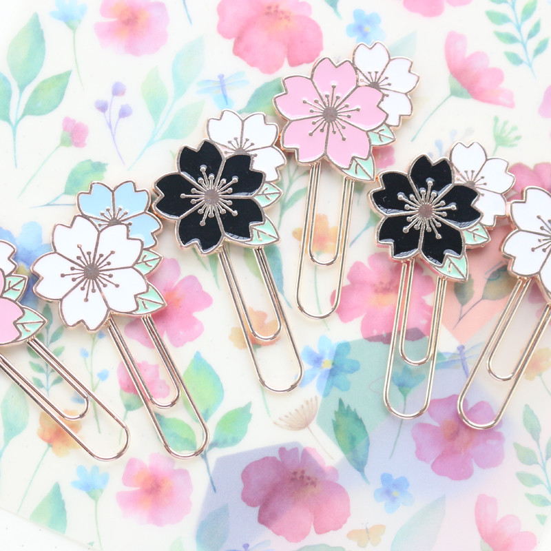 Domikee drăguț creative metal floare birou școală agrafe decorative pentru hârtie kawaii student marcaj pentru cărți materiale de papetărie