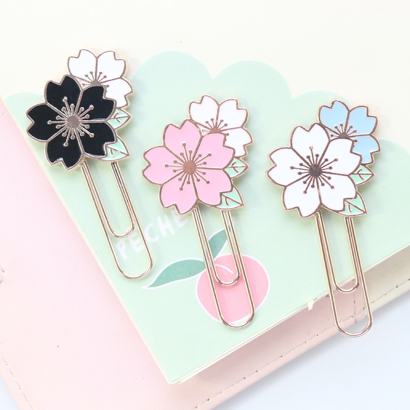 Domikee drăguț creative metal floare birou școală agrafe decorative pentru hârtie kawaii student marcaj pentru cărți materiale de papetărie