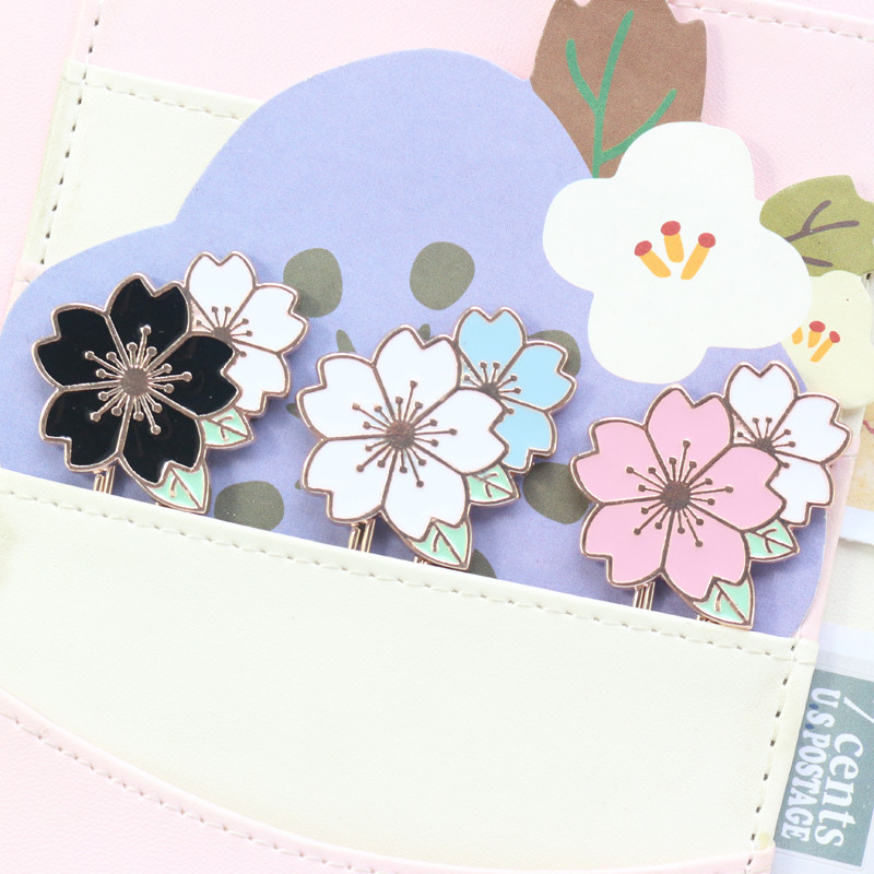 Domikee drăguț creative metal floare birou școală agrafe decorative pentru hârtie kawaii student marcaj pentru cărți materiale de papetărie