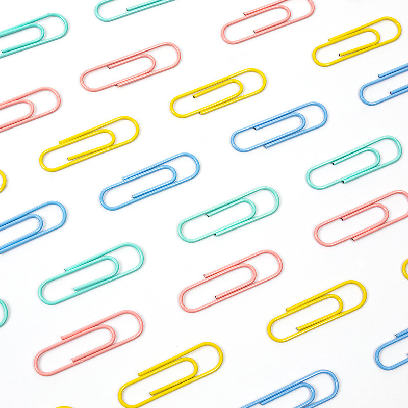 50 tk / komplekt 28 mm värvilisi kirjaklambreid Kirjaklambrid Märkmed kuulutusklambrid Laste õpilaste kirjatarbed Kooli kontoritarbed