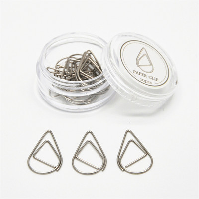 10 bucăți agrafă de hârtie drăguț Kawaii mic colorat apă de ploaie metal semn de carte binder clip marcaje rechizite școlare de birou 02626