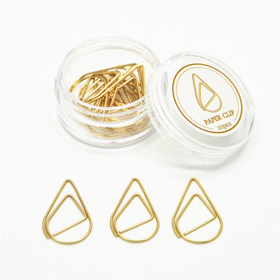 10 bucăți agrafă de hârtie drăguț Kawaii mic colorat apă de ploaie metal semn de carte binder clip marcaje rechizite școlare de birou 02626