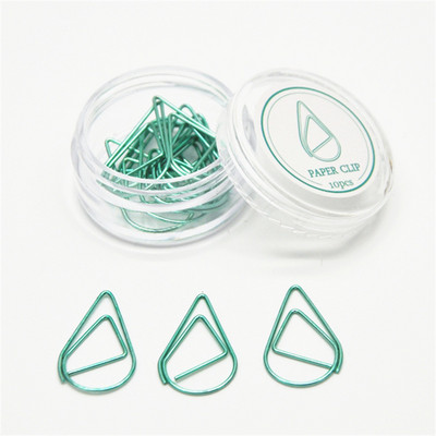 10 bucăți agrafă de hârtie drăguț Kawaii mic colorat apă de ploaie metal semn de carte binder clip marcaje rechizite școlare de birou 02626