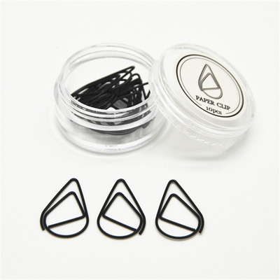 10 bucăți agrafă de hârtie drăguț Kawaii mic colorat apă de ploaie metal semn de carte binder clip marcaje rechizite școlare de birou 02626