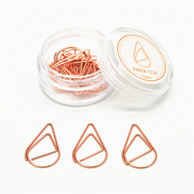 10 bucăți agrafă de hârtie drăguț Kawaii mic colorat apă de ploaie metal semn de carte binder clip marcaje rechizite școlare de birou 02626