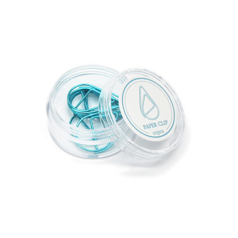 10 bucăți agrafă de hârtie drăguț Kawaii mic colorat apă de ploaie metal semn de carte binder clip marcaje rechizite școlare de birou 02626