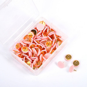 100 de bucăți de știfturi de formă rotundă pentru anunțuri pentru panou de plută, hârtie foto, perete, știfturi, marcatori pentru hărți