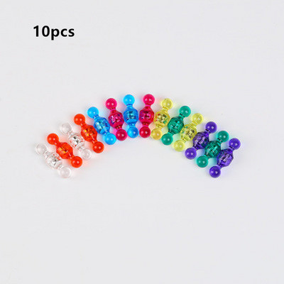 10 KOM DIY Jake obojene magnetske kopče Neodimijske igle za oglasnu ploču Magneti Bijela ploča Prozirna boja