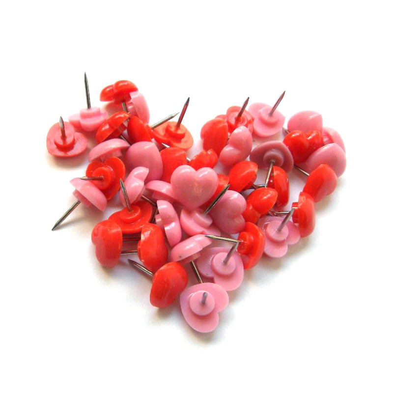 50 kom. Markeri u obliku srca Crtanje Foto Zidni klinovi Plutene igle za ploče Pribadače Igle Alat za slikanje Ubod za palčeve Uredska škola