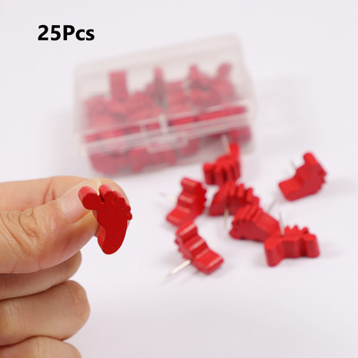 1 paket drvenih oznaka za mape igle za guranje slatke nožice sa strelicom ubod za crtanje fotografija Zidne igle plutene igle za ploče uredski školski pribor