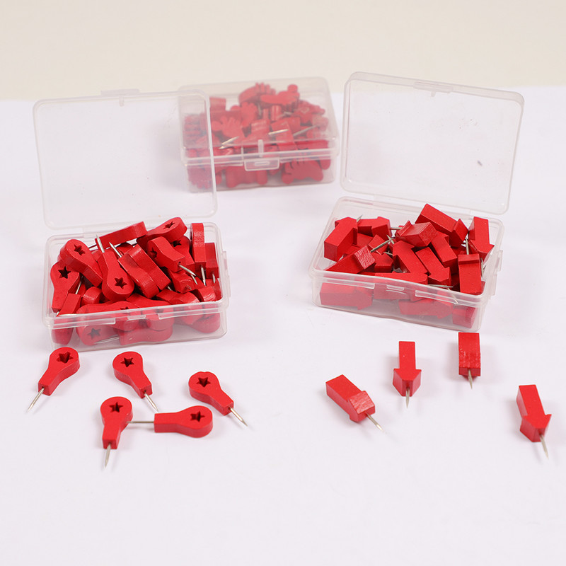 1 paket drvenih oznaka za mape igle za guranje slatke nožice sa strelicom ubod za crtanje fotografija Zidne igle plutene igle za ploče uredski školski pribor