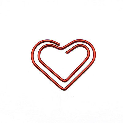 50 buc/cutie Semn de carte de inimă agrafă de hârtie decor decor de carte colorată note de decorare Binder Clip Papetarie Rechizite pentru studenți de birou